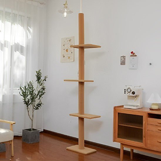 arbre a chat 1 pilier beige 3 etages fixe